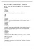 BIOS 255 EXAM 1 QUESTIONS AND ANSWERS