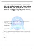 PRE-EMPLOYMENT ASSESSMENT TEST &sol; ACCURATE EXPERT VERIFIED ACTUAL QUESTIONS & ANSWERS WITH