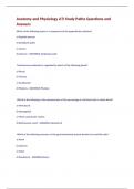 Anatomy and Physiology ATI Study Patho Questions and Answers