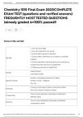 Chemistry 1010 Final Exam 2025&vert;COMPLETE EXAM TEST &lpar;questions and verified answers&rpar; FREQUENTLY MOST TESTED QUESTIONS &vert;already graded A&plus;&vert;100&percnt; passed&excl;&excl;