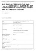 G-60&comma; G60&comma; F-60 FIRE GUARD&comma; F-60 Study Material 2025 REAL EXAM QUESTIONS &vert;MOST TESTED QUESTIONS AND CORRECT ANSWERS &vert;100&percnt; ACCURATE&vert;GET IT RIGHT&excl;&excl;