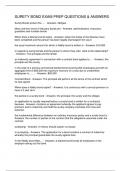 SURETY BOND EXAM PREP QUESTIONS & ANSWERS