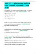 SERE 100&period;2 Civilian Pretest and Test Exam Question & Answers &lpar; Latest 2025&rpar;&period;docx