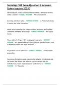 Sociology 101 Exam Question & Answers &lpar;Latest update 2025 &rpar;&period;docx