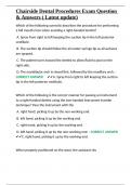 Chairside Dental Procedures Exam Question & Answers &lpar; Latest update&rpar;&period;docx