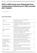 PHR-CA 2025 Actual exam &lpar;Testing Real Exam Questions&rpar;and verified Answers &lpar; 100&percnt; accurate&rpar; GET IT RIGHT&excl;&excl;