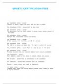 MPOETC ACT 120 Certification exam&vert; 195 Questions&vert; With Complete Solutions