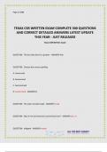 TEXAS CSR WRITTEN EXAM COMPLETE 300 QUESTIONS AND CORRECT DETAILED ANSWERS LATEST UPDATE THIS YEAR - JUST RELEASED