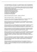 CE MATERIALS-EXAM 2 QUESTIONS AND ANSWERS