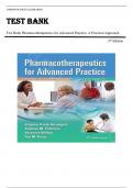 Test Bank for Pharmacotherapeutics for Advanced Practice&colon; A Practical Approach 5th&comma; North American Edition by Virginia Poole Arcangelo&comma; Andrew M&period; Peterson&comma; Veronica Wilbur & Dr&period; Tep M&period; Kang &vert;ISBN&colon; 9781975160593&vert; Guide A&plus;