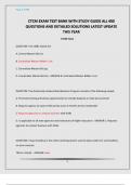 CTCM EXAM TEST BANK WITH STUDY GUIDE ALL 400 QUESTIONS AND DETAILED SOLUTIONS LATEST UPDATE THIS YEAR