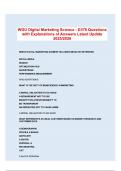 WGU Digital Marketing Science - D378 Questions with Explanations of Answers Latest Update 2025&sol;2026