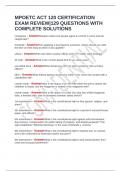 MPOETC ACT 120 CERTIFICATION EXAM REVIEW&vert;129 QUESTIONS WITH COMPLETE SOLUTIONS