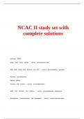 NCAC II study set with complete solutions