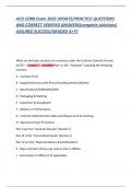 ACO CORB Exam 2025 UPDATE&sol;PRACTICE QUESTIONS  AND CORRECT VERIFIED ANSWERS&lpar;complete solutions&rpar;  ASSURED SUCCESS&sol;GRADED A&plus;&excl;&excl;&excl;