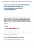 PTA Board Exam 2025 UPDATE&sol;PRACTICE QUESTIONS  AND CORRECT VERIFIED ANSWERS latest  testbank&lpar;complete solutions&rpar; ASSURED  SUCCESS&sol;GRADED A&plus;&excl;&excl;&excl;