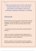 CIPP-E EXAM PRACTICE EXAM AND STUDY  GUIDE NEWEST 2025 ACTUAL EXAM 300  QUESTIONS AND CORRECT DETAILED  ANSWERS &lpar;VERIFIED ANSWERS&rpar; &vert;A&plus; GRADED