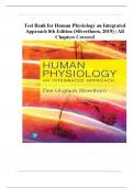 Test Bank Complete&lowbar; Human Physiology An Integrated Approach 8th Edition&comma; Dee Unglaub Silverthorn Latest Update 2025 &lpar;All Chapters 1-26&rpar;