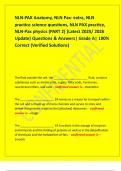 NLN-PAX Anatomy&comma; NLN Pax- extra&comma; NLN  practice science questions&comma; NLN PAX practice&comma;  NLN-Pax physics &lpar;PART 2&rpar; &lpar;Latest 2025&sol; 2026  Update&rpar; Questions & Answers&vert; Grade A&vert; 100&percnt;  Correct &lpar;Verified Solutions&rpar;