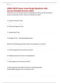 HSPA CRCST Exam Latest Study Questions with Correct Detailed Answers 2025