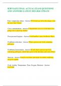 SERVSAFE FINAL ACTUAL EXAM QUESTIONS AND ANSWERS LATEST 2025-2026 UPDATE