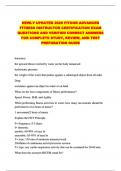  FITOUR ADVANCED FITNESS INSTRUCTOR CERTIFICATION EXAM QUESTIONS AND VERIFIED CORRECT ANSWERS 