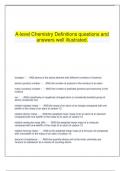   A-level Chemistry Definitions questions and  answers well illustrated&period;