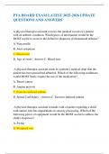 PTA BOARD EXAM LATEST 2025-2026 UPDATE QUESTIONS AND ANSWERS