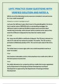 LIHTC PRACTICE EXAM QUESTIONS WITH  VERIFIED SOLUTION AND RATED A&period;