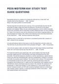 PEDS MIDTERM 6541 STUDY TEST GUIDE QUESTIONS 