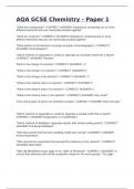 AQA GCSE Chemistry - Paper 1