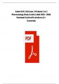 GALEN NUR 210 PHARMACOLOGY EXAM 1 ACTUAL EXAM 2025 EXAM COMPLETE 250 QUESTIONS WITH DETAILED VERIFIED ANSWERS &lpar;100&percnt; CORRECT ANSWERS&rpar; &sol;ALREADY GRADED A&plus;