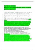 NU 664C &sol; NU664C  Exam 1 - Psychiatric&sol;Mental Health Nursing  practice questions 