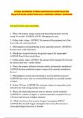 FITOUR ADVANCED FITNESS INSTRUCTOR CERTIFICATION PRACTICE EXAM QUESTIONS WITH VERIFIED CORRECT ANSWERS 