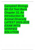 Campbell Biology 8th Ed Test Bank Chapter 32&comma; An Introduction to Animal Diversity