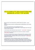 ACLS COMPLETE 2025 QUESTIONS AND  ANSWERS LATEST TOP SCORE&period;
