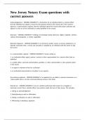 New Jersey Notary Exam questions with correct answers