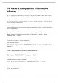 NJ Notary Exam questions with complete solutions