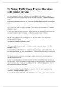 NJ Notary Public Exam Practice Questions with correct answers&period;