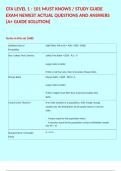 CFA LEVEL 1 - 101 MUST KNOWS &sol; STUDY GUIDE EXAM NEWEST ACTUAL QUESTIONS AND ANSWERS &lpar;A&plus; GUIDE SOLUTION&rpar;  