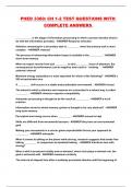 PHED 3360&colon; CH 1-2 TEST QUESTIONS WITH COMPLETE ANSWERS 