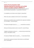 Cal Fire Practice Questions 2025 update&vert;comprehensive questions and verified answers &lpar;complete solutions&rpar; GRADE A&plus;&excl;&excl;