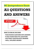 BC Jurisprudence EXAM ACTUAL EXAM QUESTIONS AND CORRECT DETAILED ANSWERS &lpar;VERIFIED ANSWERS&rpar; &vert;&vert;ALREADY GRADED A&plus;&vert;&vert;NEWEST VERSION