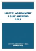 ISC3701 ASSIGNMENT 1 QUIZ ANSWERS 2025