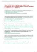 Show Me Tell Me Driving Questions - UK Driving Practical Test &sol; Direct from the Source Unedited&rpar; Questions & Verified Answers&rpar; 2025&sol;2026&period;