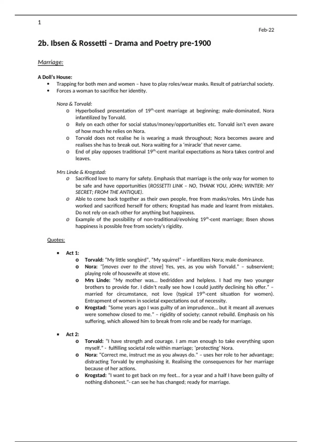 Summary OCR A Level English Literature ROSSETTI SELECTED POEMS Summary OCR A Level English Literature ROSSETTI SELECTED POEMS
