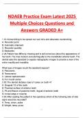 NDAEB Practice Exam Latest 2025  Multiple Choices Questions and  Answers GRADED A&plus;