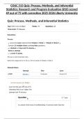 COUC 515 Quiz&colon; Process&comma; Methods&comma; and Inferential Statistics&colon; Research and Program Evaluation &lpar;B10&rpar; scored 69 out of 75 with correction 2025-2026 Liberty University