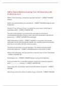 AMCA Clinical Medical Assisting Test 140 Questions with Verified Answers&comma;100&percnt; CORRECT