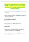 Certified Parks and Recreation Professional  Certification Actual Exam Questions With  Reviewed 100&percnt; Correct Detailed Answers  Guaranteed Pass&excl;&excl; 